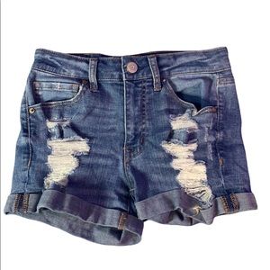 Aeropostale High Waisted Denim Jean Shorts